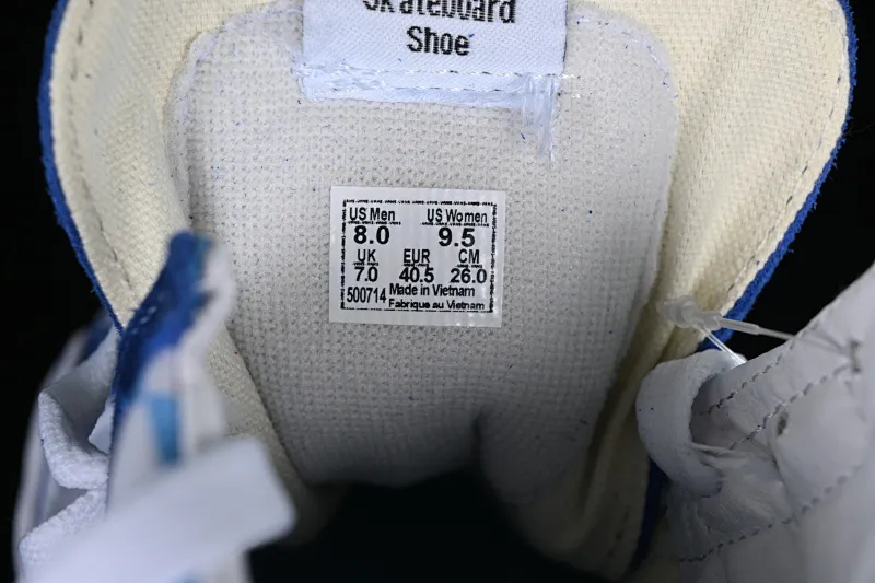 All categories Vans Vans series Vans Hi Vans high-top Vans Sk8-Hi 38 DX Vans official blue checkerboard casual canvas shoes VN0A5KRIA5I